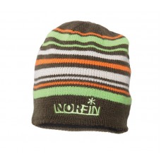 Шапка в'язана Norfin Frost BR (коричнева в смужку) р.XL