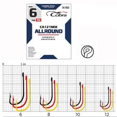 Гачки Cobra ALLROUND сер. CA121MIX разм. 006 10шт.