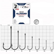Гачки Cobra ALLROUND сер. CA124 разм. 012 10шт.