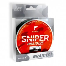 4926-026Жилка плетена Salmo SNIPER BRAID 4Х ARMY Green 120/0.265 (інд.уп/ *10)
