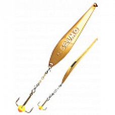 82752-G Зимова блешня вертикальна Salmo Lucky John S-2-Z з ланцюжком і крючком 82752-G