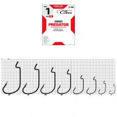 Крючки офсетные Cobra L-WORM сер.2312NSB разм.001 3шт.