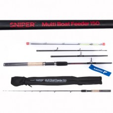 Вудилище фідер. бортове зі змінною довжиною Sniper MULTI BOAT FEEDER 150 150-180см/150г (3 tips)