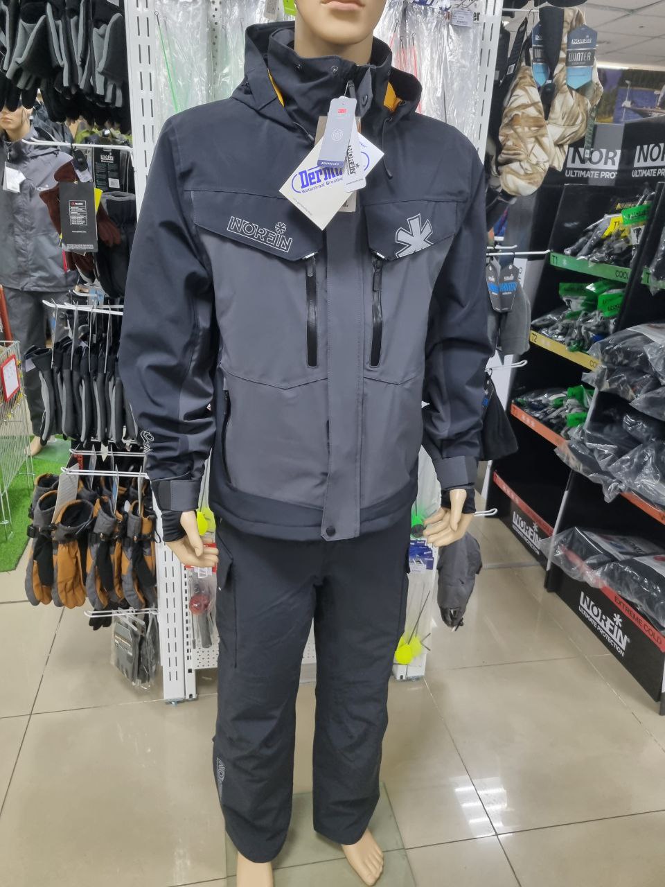 Демісезонний костюм Norfin REBEL PRO GRAY (Toray Dermizax)