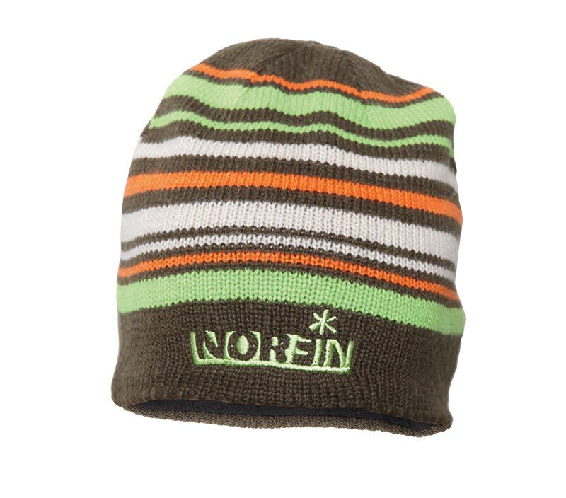 Шапка вязаная Norfin Frost BR (коричневая в полоску) р.XL