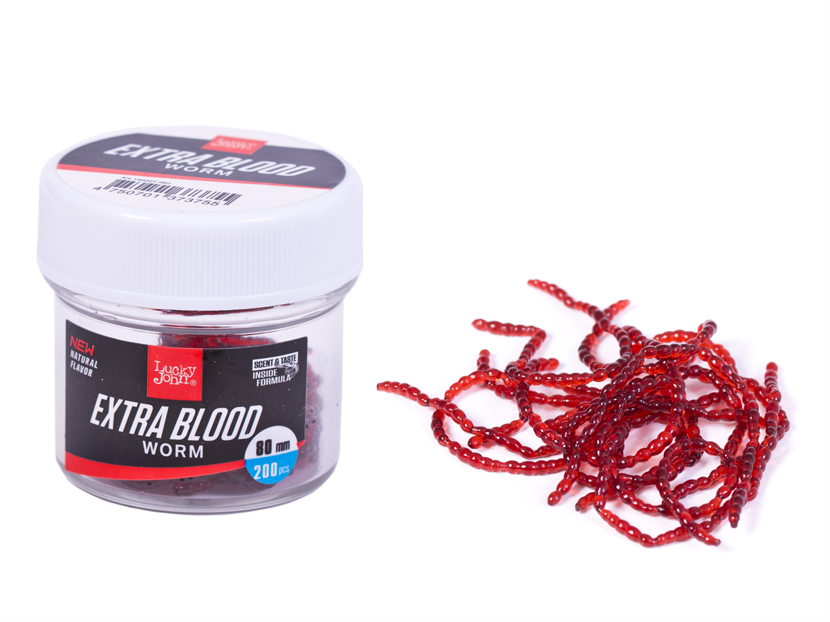 Мотыль искусственный Lucky John Extra Blood Worm *200
