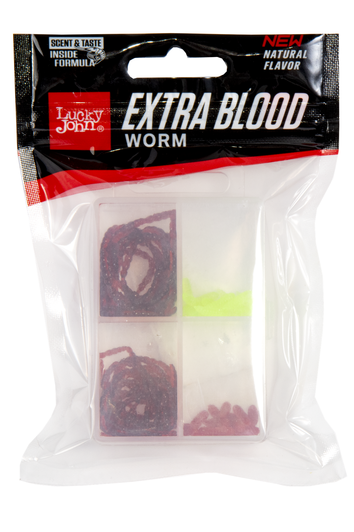 Мотыль искусственный и опариш Lucky John Extra Blood Worm набор