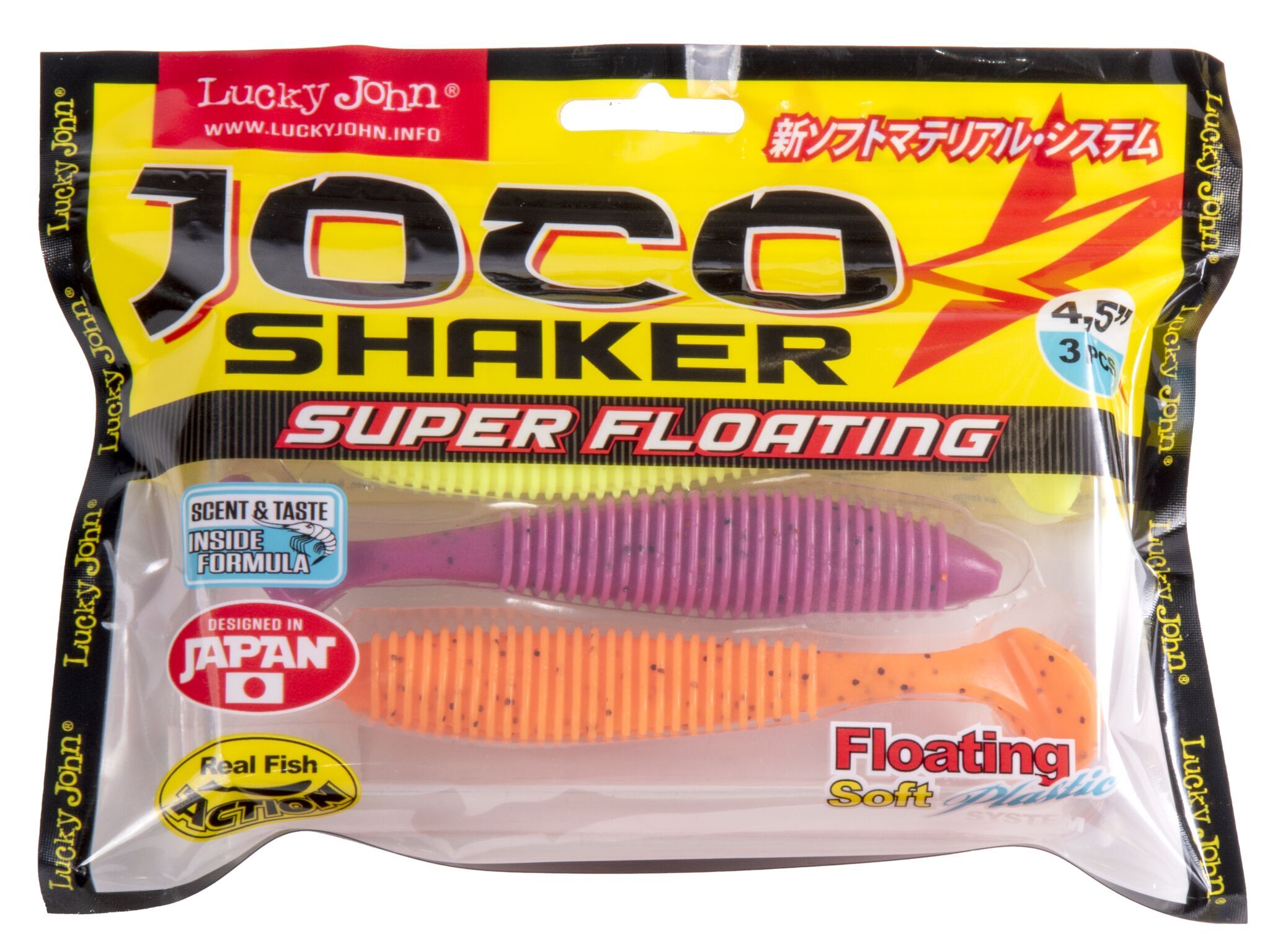 Віброхвіст Lucky John JOCO SHAKER 4.5in (11,43 см),3 шт.