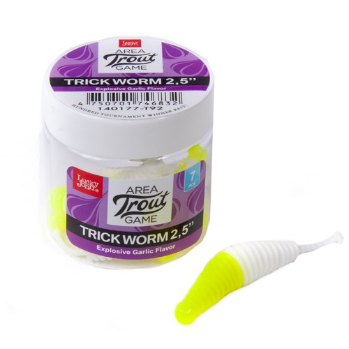 Слаги їстівні LJ Pro Series Trick Worm 2.5in (64 мм), 7 шт.